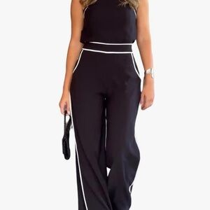 Halter Jumpsuit Petite High Waisted L